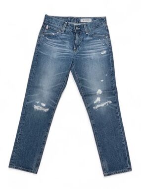 AG Adriano Goldschmied Ex Boyfriend Slouchy Slim Jeans
Distressed Busted Knee 25